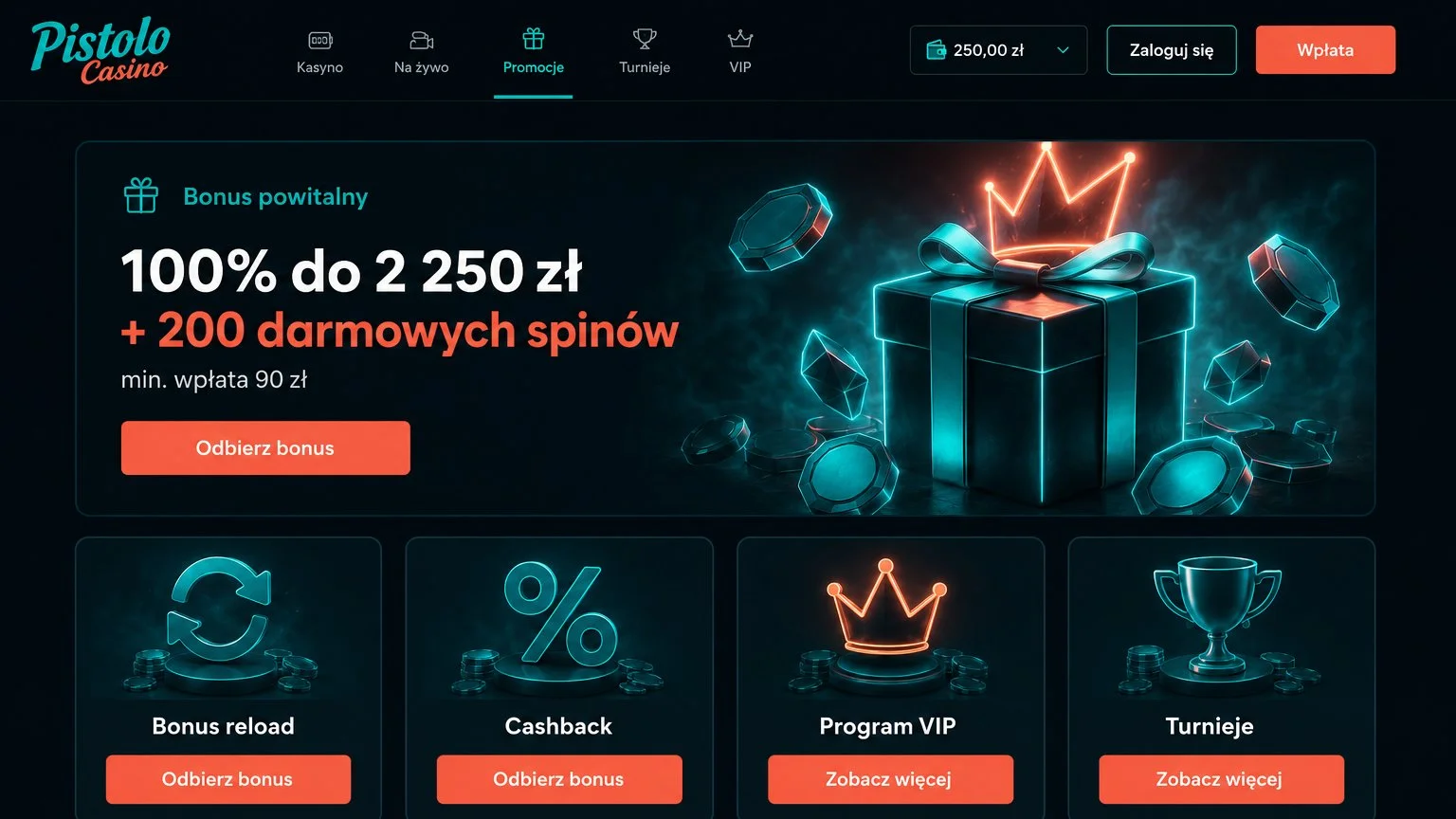 Bonusy i aktualne promocje Pistolo Casino dla graczy Bonusy i aktualne promocje Pistolo Casino
